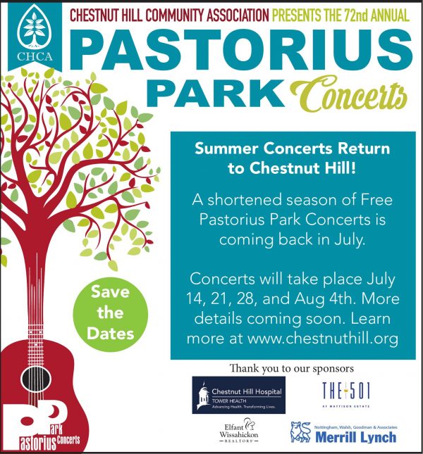 Pastorius Park Concerts Coming Back in July! Chestnut Hill