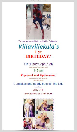 villavillekula first birthday